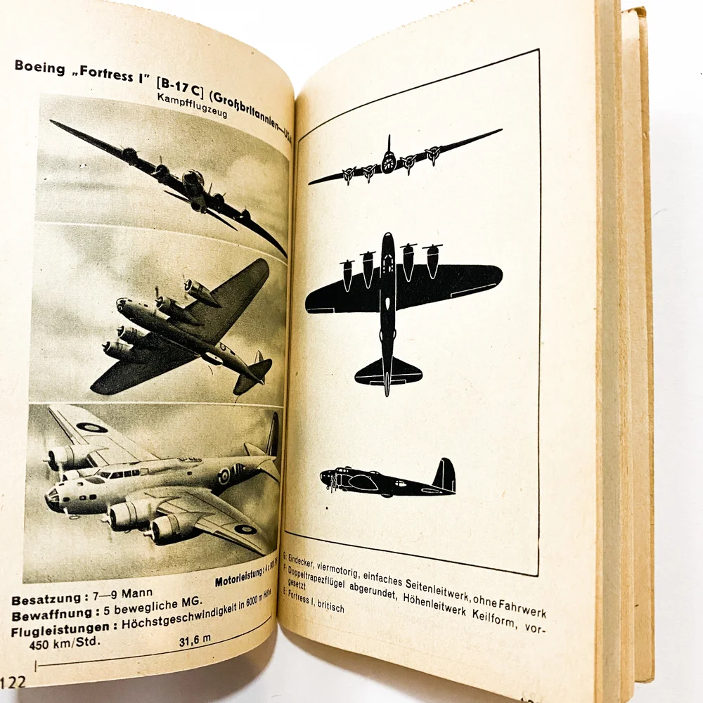1942 German 'Luftwaffe Named' KRIEGSFLUGZEUGE (WAR PLANES) -Allied